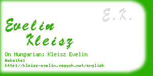 evelin kleisz business card